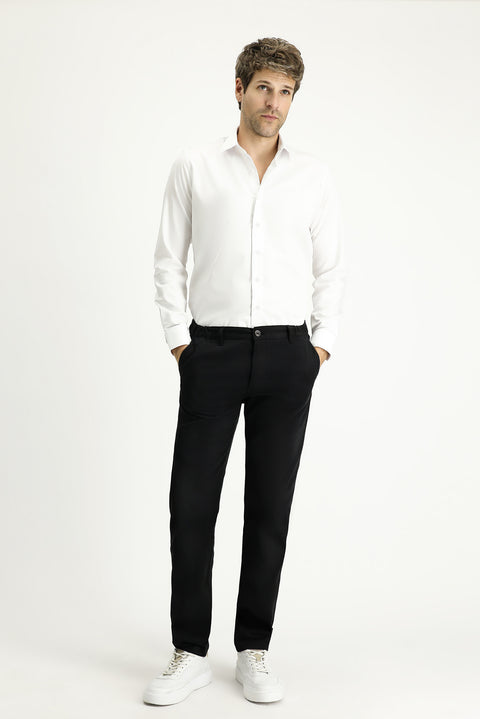 Beyaz Uzun Kol Slim Fit Dar Kesim Non Iron Klasik Pamuklu Gömlek