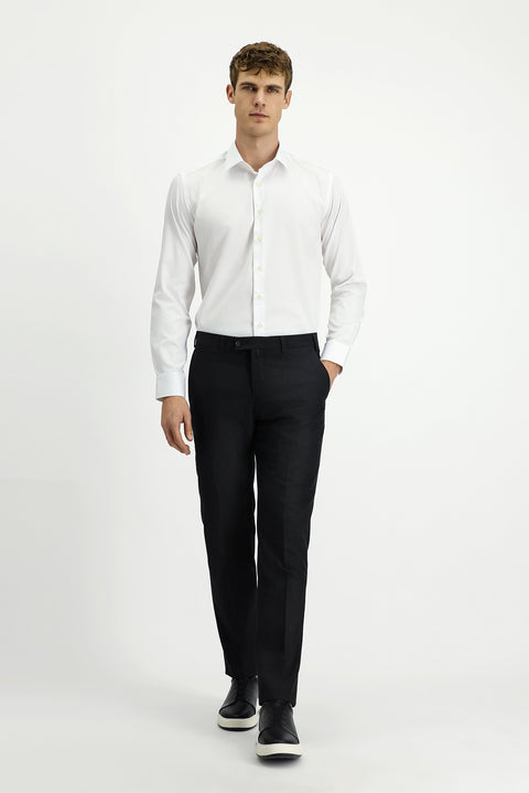 White Long Sleeve Slim Fit Classic Non-Iron Cotton Shirt