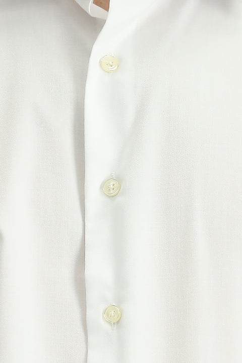 White Long Sleeve Slim Fit Classic Non-Iron Cotton Shirt