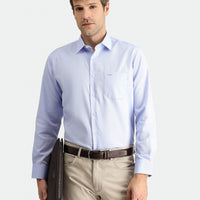 Blue Long Sleeve Classic Oxford Non-Iron Cotton Shirt