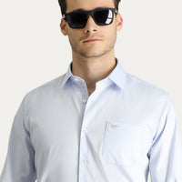 Light Blue Long Sleeve Classic Non-Iron Oxford Cotton Shirt