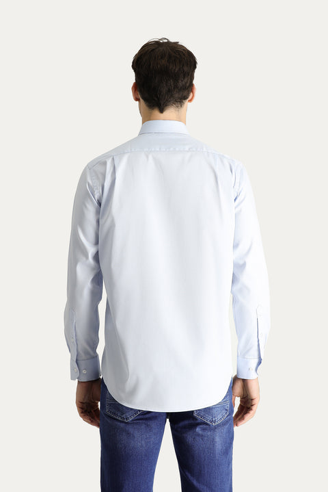 Light Blue Long Sleeve Classic Non-Iron Oxford Cotton Shirt