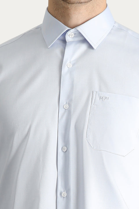 Light Blue Long Sleeve Classic Non-Iron Oxford Cotton Shirt