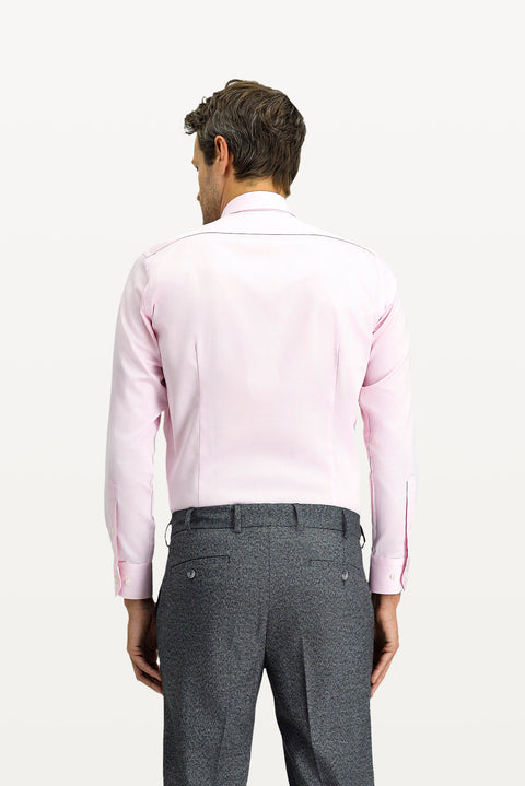 Pink Long Sleeve Slim Fit Classic Nano Care Water Repellent Stain Resistant 4 Seasons Cotton Shirt