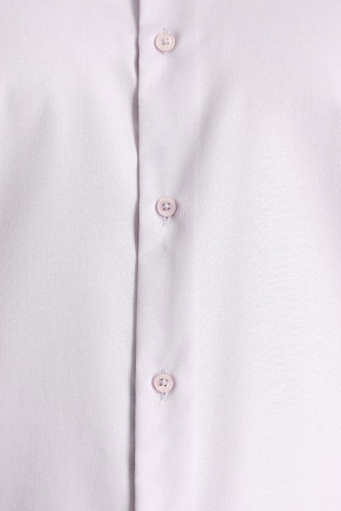 Lilac Long Sleeve Slim Fit Non-Iron Sateen Classic Shirt