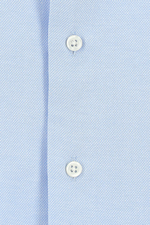 Light Blue Long Sleeve Slim Fit Classic Collar Cotton Easy-Iron Oxford Four Seasons Shirt