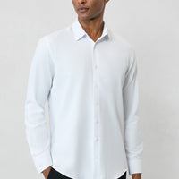 Beyaz Uzun Kol Slim Fit Klasik Yaka Pamuklu Kolay Ütülenebilir Oxford 4 Mevsim Gömlek