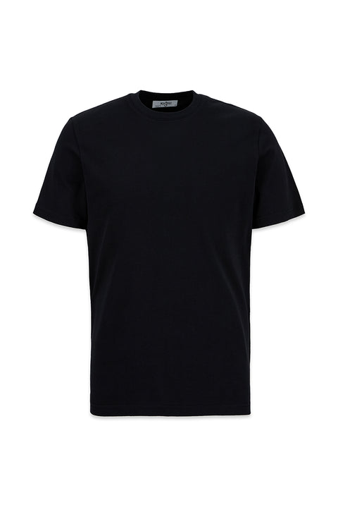 Siyah Bisiklet Yaka Regular Fit %100 Pamuk Basic Tişört