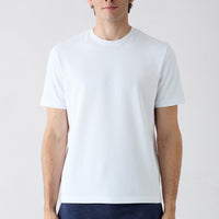 Beyaz Bisiklet Yaka Regular Fit %100 Pamuk Basic Tişört