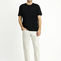 Black Crew Neck Oversize Lycra Printed T-Shirt