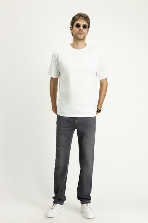 White Crew Neck Oversize Supreme Cotton T-Shirt