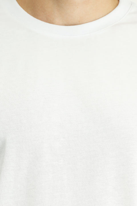 White Crew Neck Oversize Supreme Cotton T-Shirt