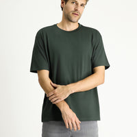Dark Anthracite Crew Neck Oversize Supreme Cotton T-Shirt