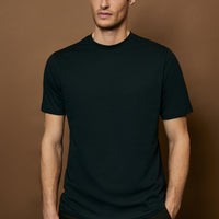 Black Crew Neck Regular Fit 100% Cotton T-shirt
