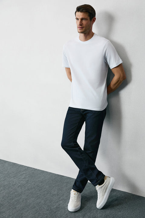 White Crew Neck Regular Fit 100% Cotton T-shirt