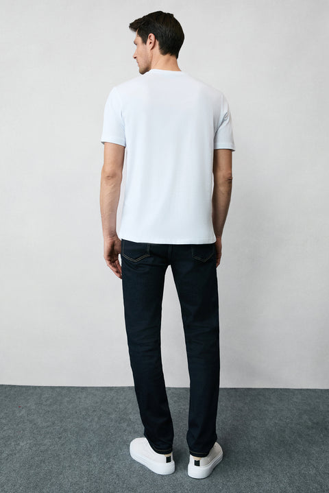 White Crew Neck Regular Fit 100% Cotton T-shirt