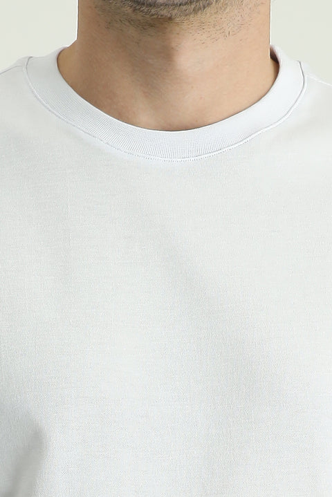 White Crew Neck Regular Fit 100% Cotton T-shirt