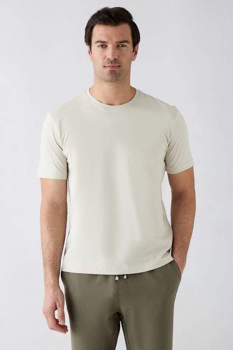 Taş Bisiklet Yaka Regular Fit %100 Pamuk Süprem Basic Tişört