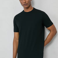 Black Crew Neck Slim Fit 100% Cotton T-shirt