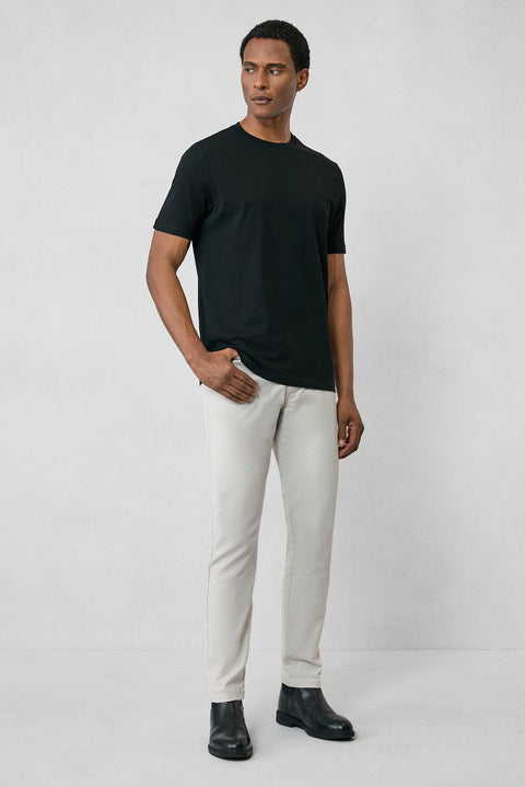 Black Crew Neck Slim Fit 100% Cotton T-shirt