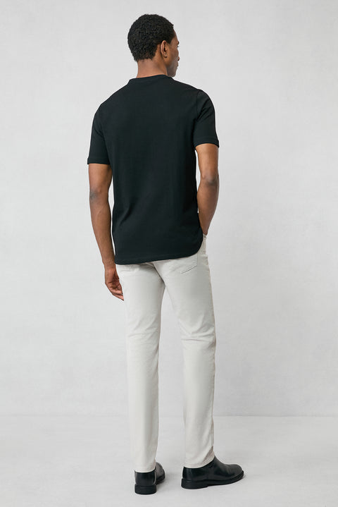 Black Crew Neck Slim Fit 100% Cotton T-shirt
