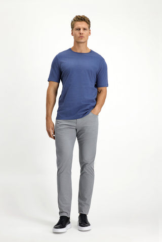  İndigo Bisiklet Yaka Slim Fit %100 Pamuk Tişört