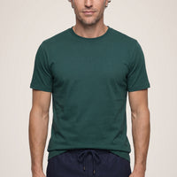 Dark Green Crew Neck Slim Fit 100% Cotton T-shirt