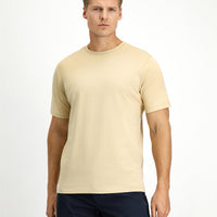Medium Mink Crew Neck Slim Fit 100% Cotton T-Shirt