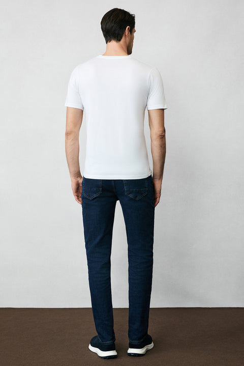 White-Black-Navy Crew Neck Slim Fit Cotton 3-Pack T-Shirt Set