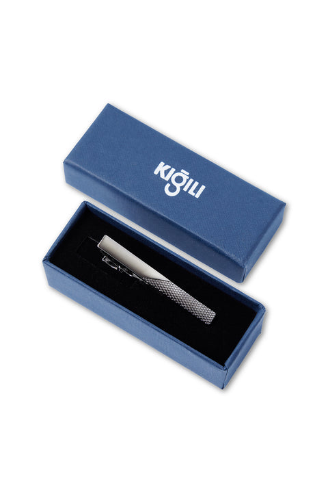 Silver Boxed Tie Clip