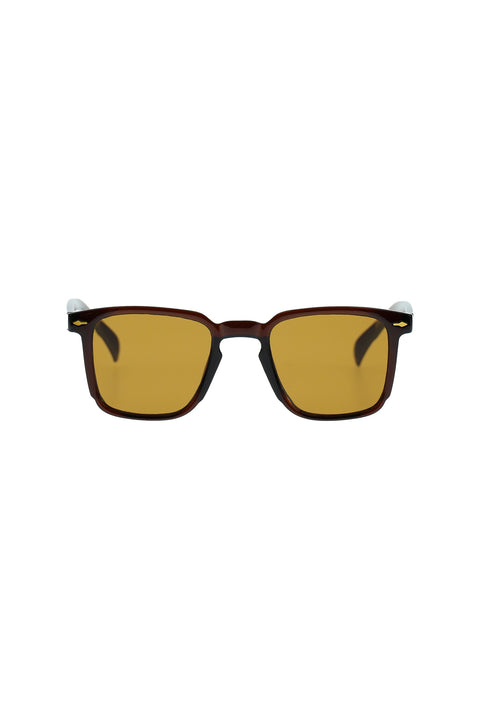 Medium Brown Men's Sunglasses with UV400 Protection