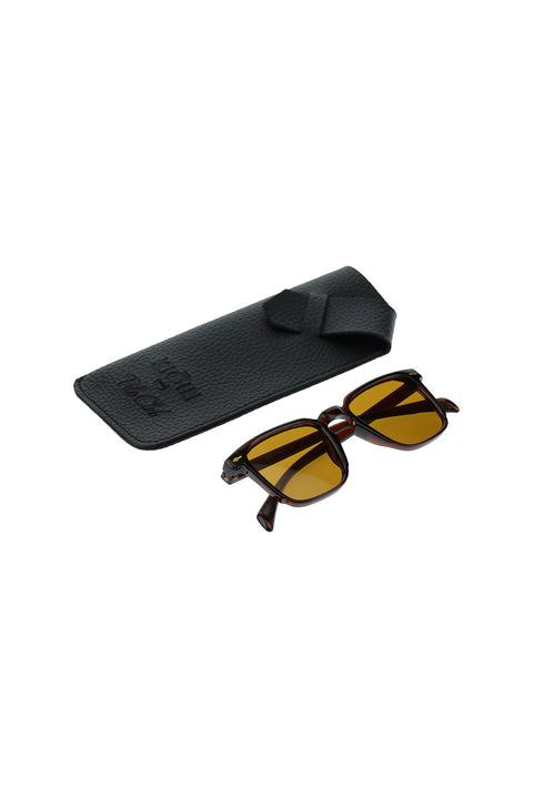 Medium Brown Men's Sunglasses with UV400 Protection