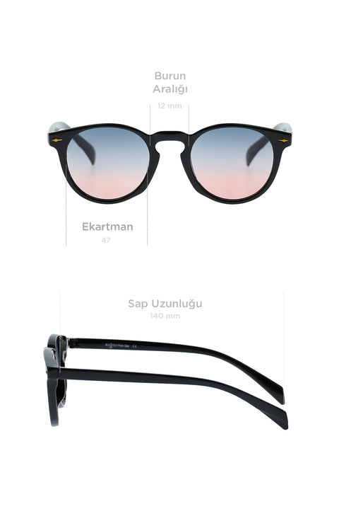 Black UV400 Protected Men's Sunglasses