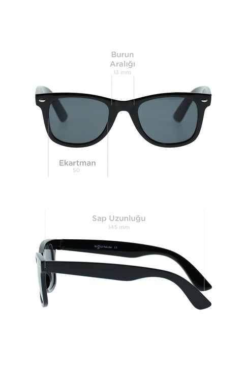 Black UV400 Protected Men's Sunglasses