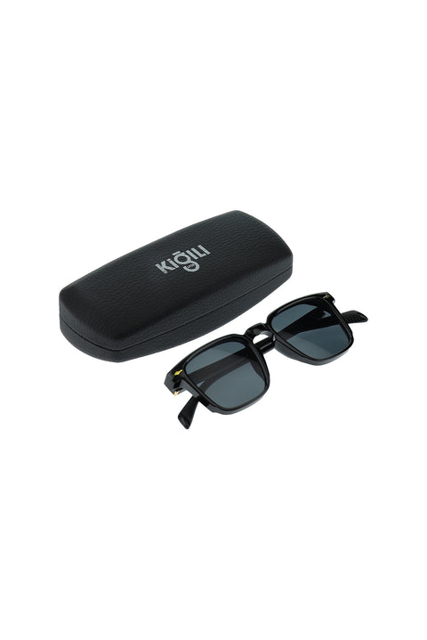 Black UV400 Protected Bone Frame Men's Sunglasses