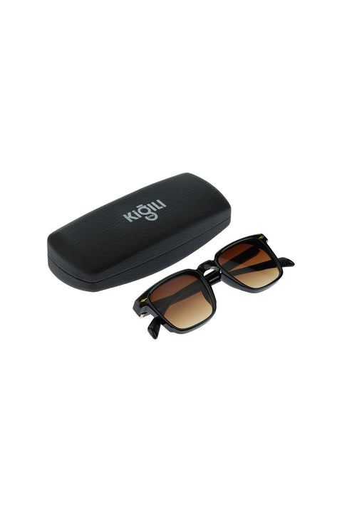 Medium Brown UV400 Protected Bone Frame Men's Sunglasses