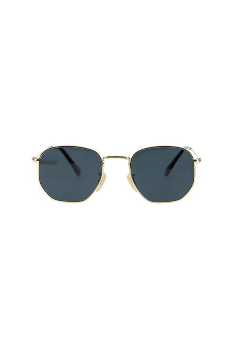 Gold UV400 Protected Metal Frame Men's Sunglasses