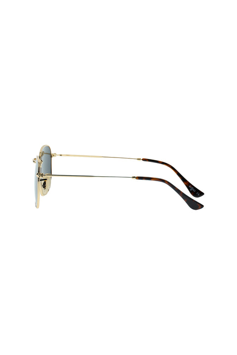 Gold UV400 Protected Metal Frame Men's Sunglasses