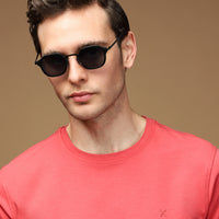 Black UV400 Protected Metal Frame Men's Sunglasses
