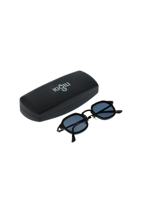 Black UV400 Protected Metal Frame Men's Sunglasses