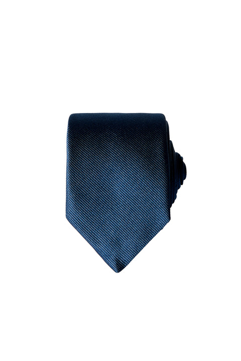 Dark Navy Blue Thin Plain Tie