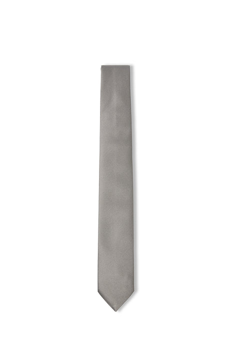 Medium Grey Plain Tie