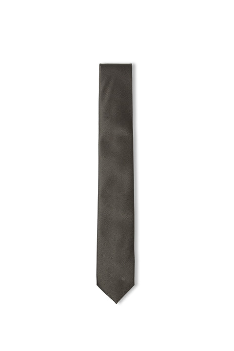 Dark Charcoal Plain Tie