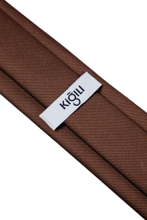 Medium Coffee Plain Tie