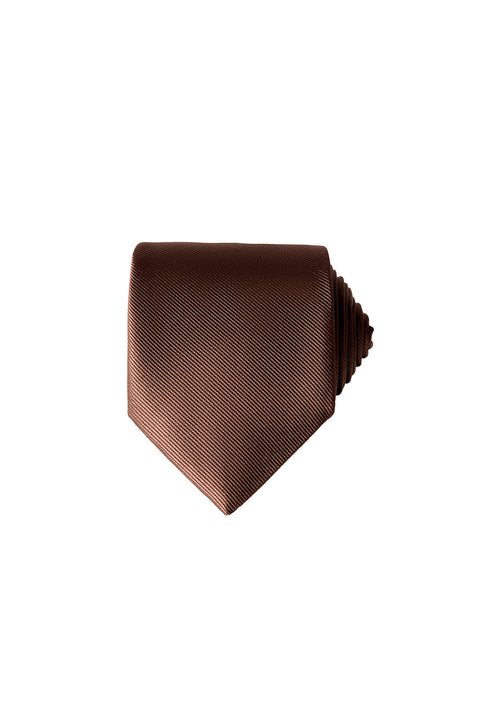 Medium Brown Plain Tie