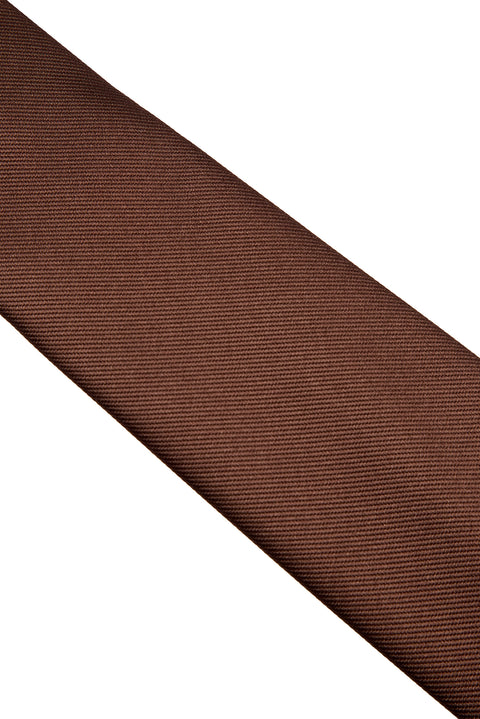 Medium Brown Plain Tie
