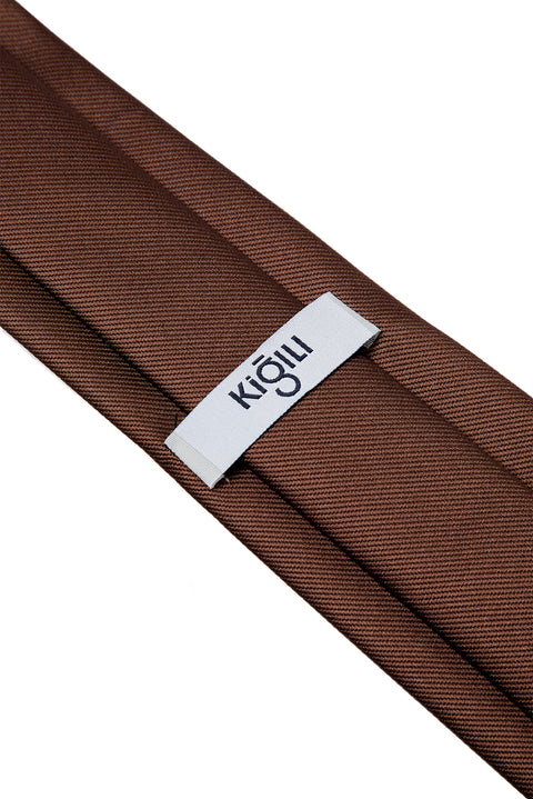Medium Brown Plain Tie
