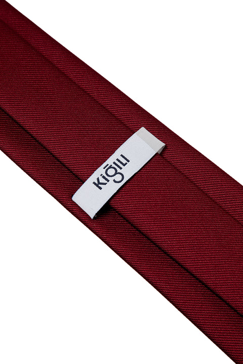 Dark Burgundy Plain Tie