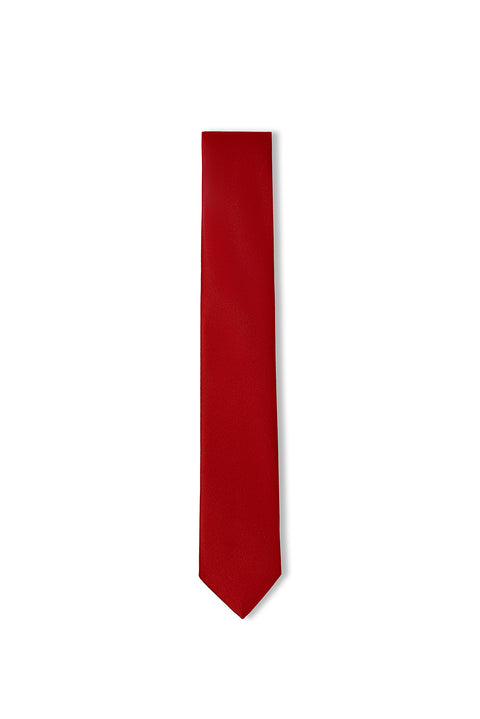 Dark Red Plain Tie