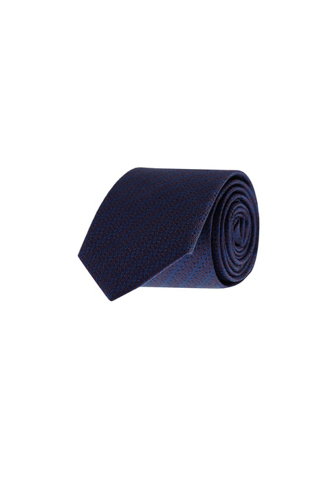 Dark Navy Micro-Patterned Tie